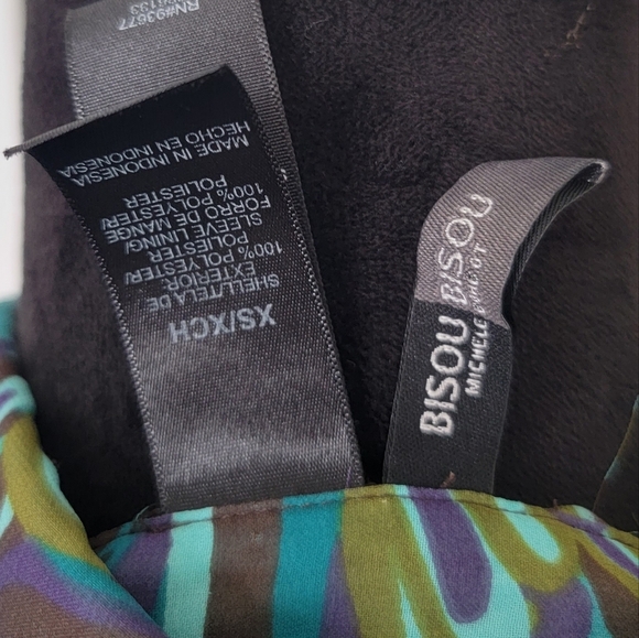 Bisou Bisou Retro Flower Print Balloon Sleeve Button Down Shirt Size XS - Picture 7 of 8